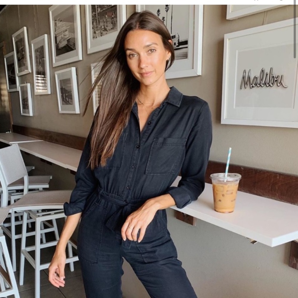 COPY - Bella Dahl Long Sleeve Belted Utility Jumpsuit